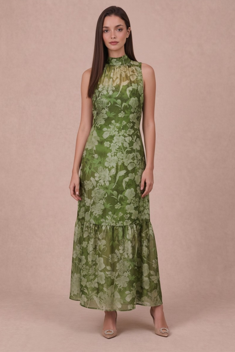 Sonoma Olive Floral Maxi Dress