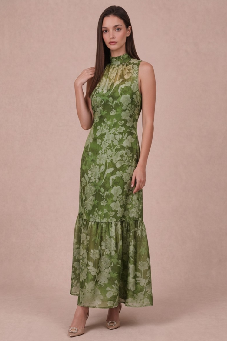 Sonoma Olive Floral Maxi Dress