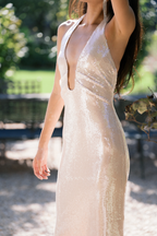 Starlight Cream Sequin Maxi Dress