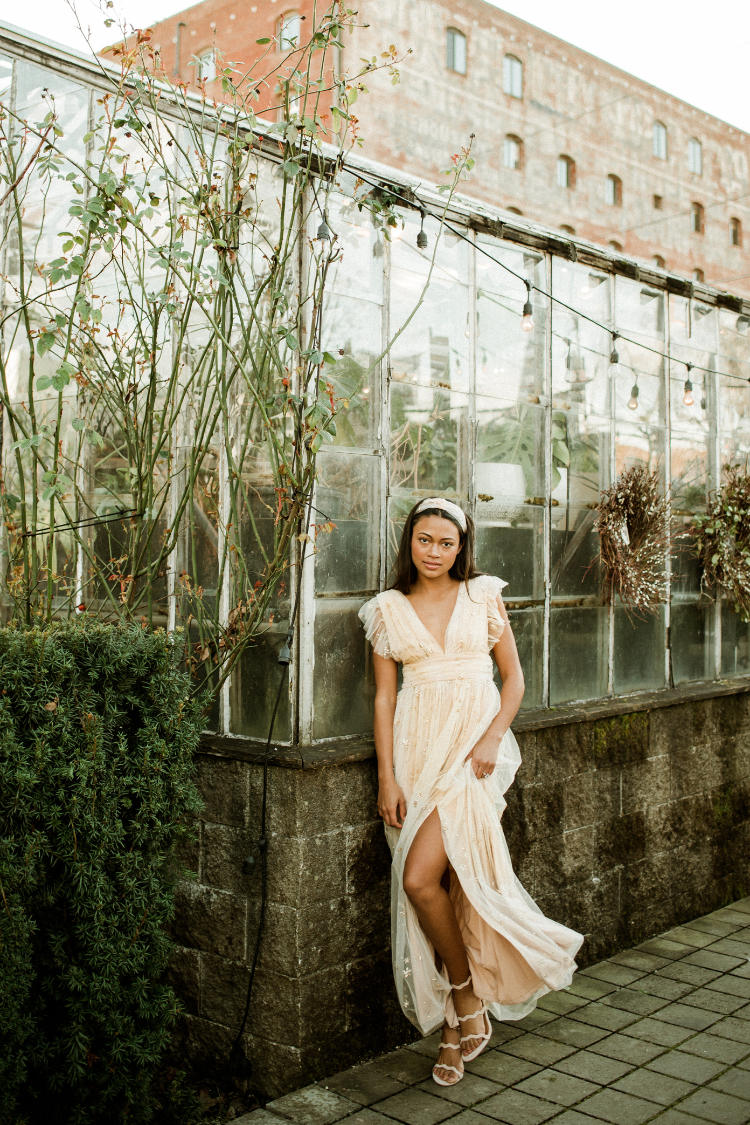 Starry Eyed Glitter Star Mesh Maxi- Gold