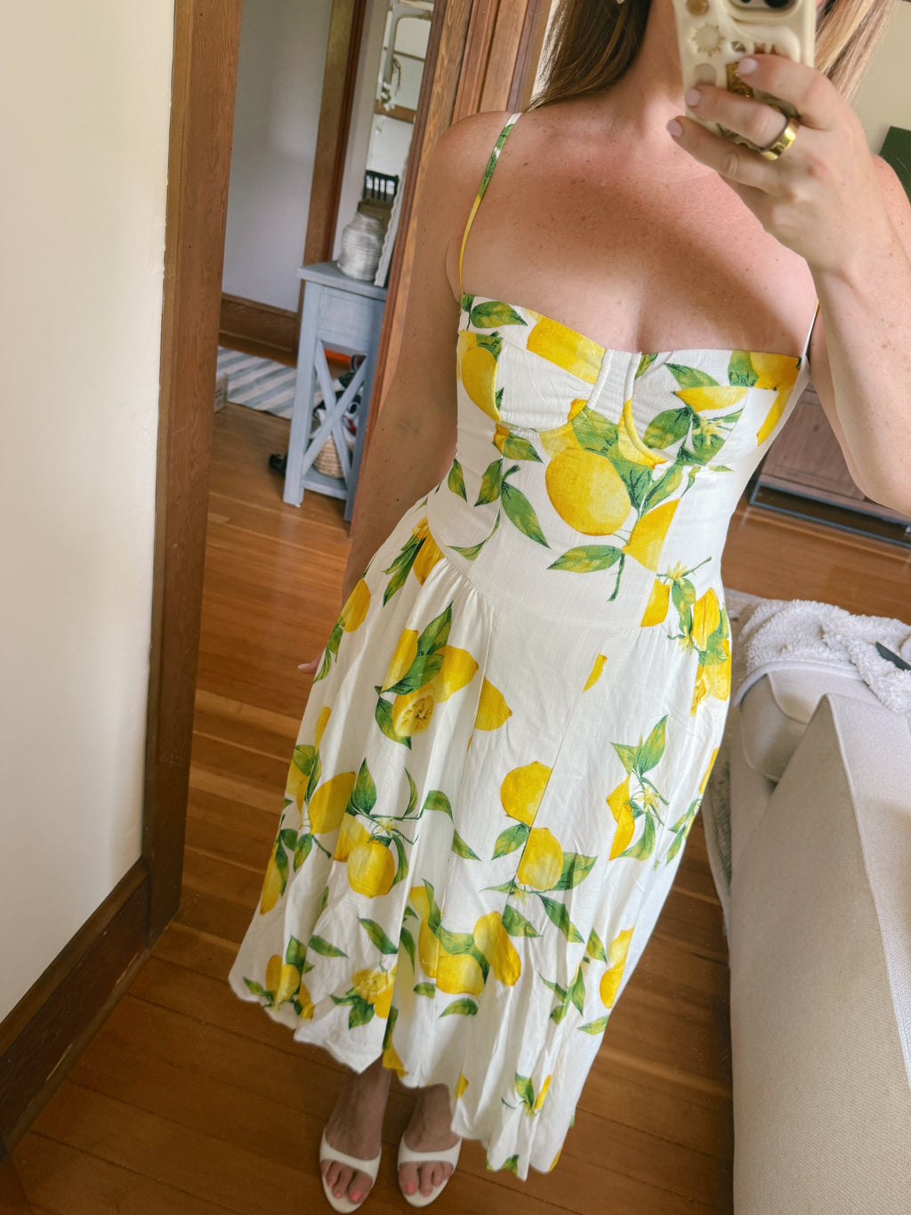 Positano Summer Lemon Midi Dress - FINAL SALE