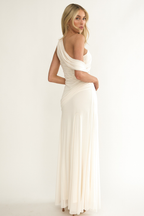 Thalia Draped Maxi Dress - Ivory