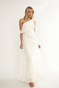 Thalia Draped Maxi Dress - Ivory