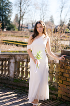 Thalia Draped Maxi Dress - Ivory