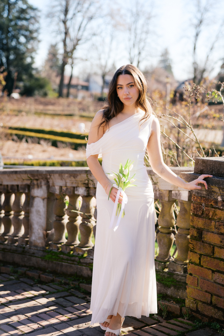 Thalia Draped Maxi Dress - Ivory