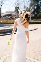 Thalia Draped Maxi Dress - Ivory