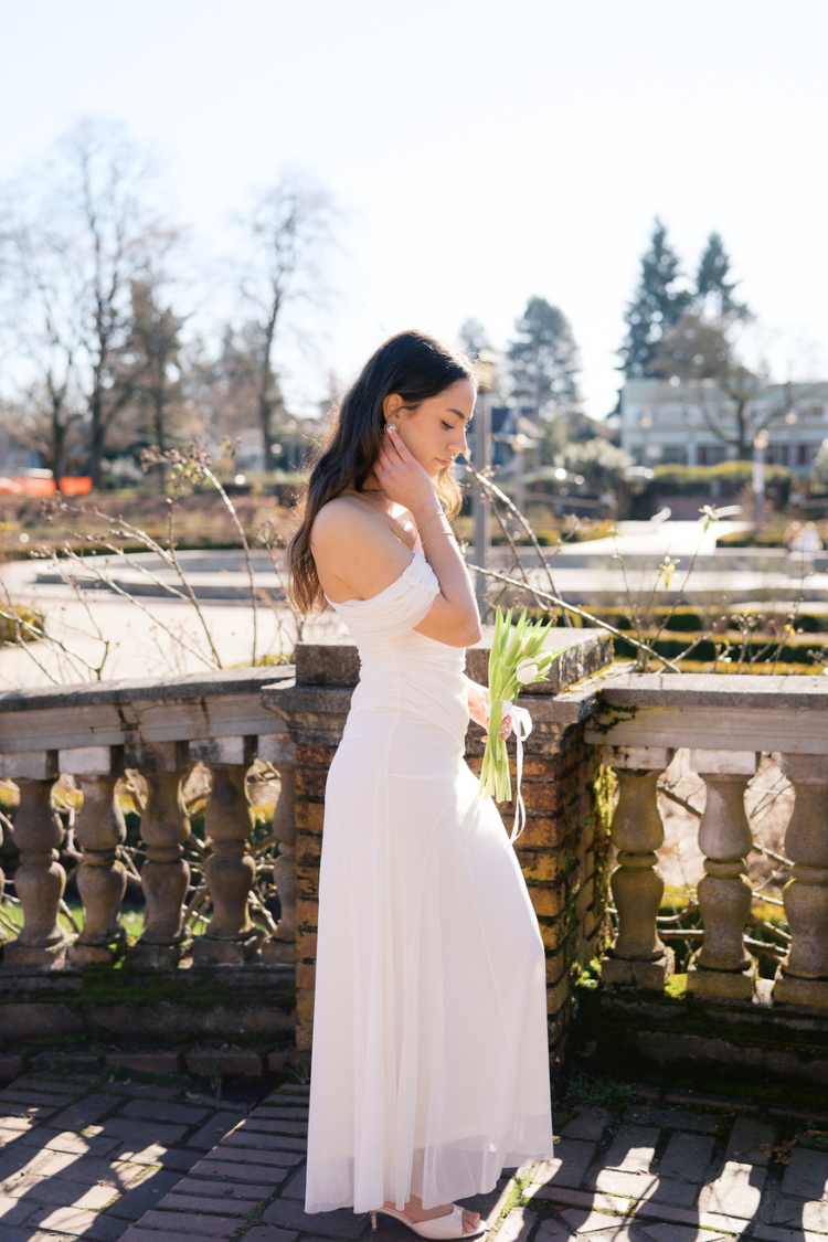 Thalia Draped Maxi Dress - Ivory
