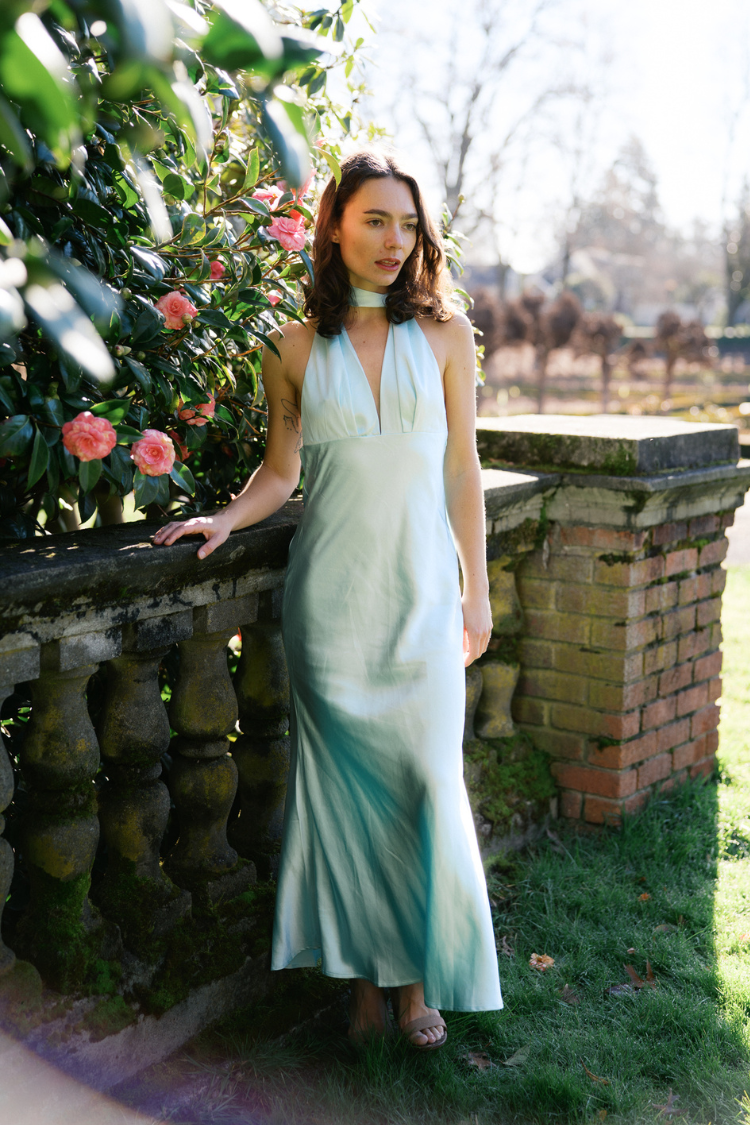Tiffany Blue Halter Maxi Dress