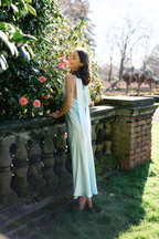Tiffany Blue Halter Maxi Dress