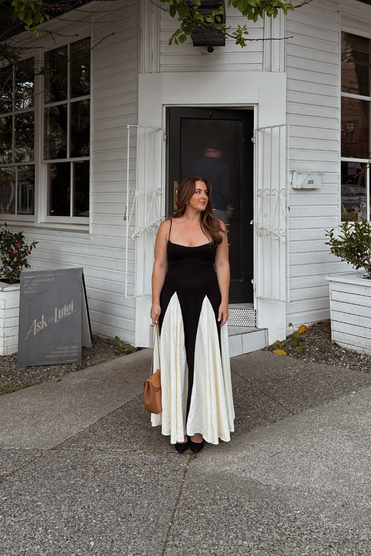 Trocadero Black and White Maxi Dress