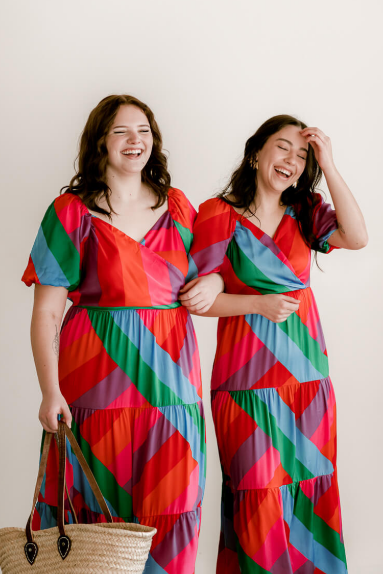Riviera Maya Rainbow Maxi Dress - FINAL SALE