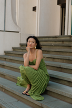 Verdelle Pleated Maxi Dress