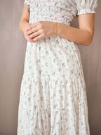 Violet Ditsy Floral Maxi Dress