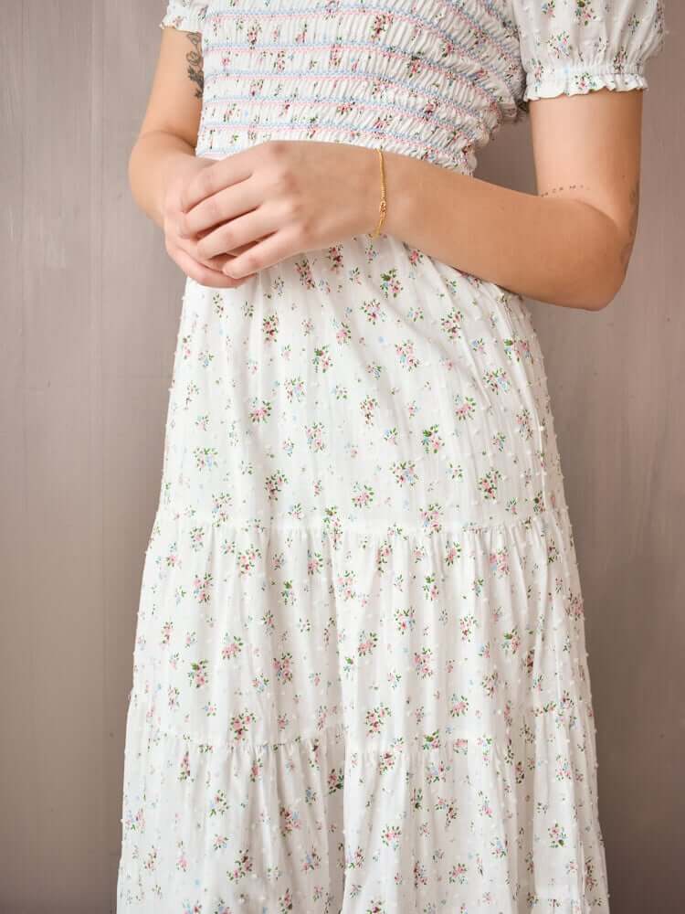 Violet Ditsy Floral Maxi Dress