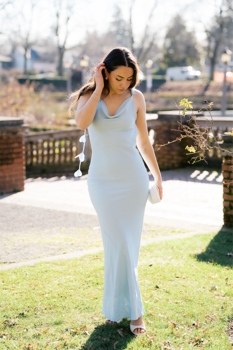 Vittoria Maxi Dress with 3D Petal Details