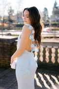 Vittoria Maxi Dress with 3D Petal Details