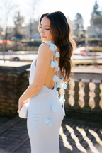 Vittoria Maxi Dress with 3D Petal Details