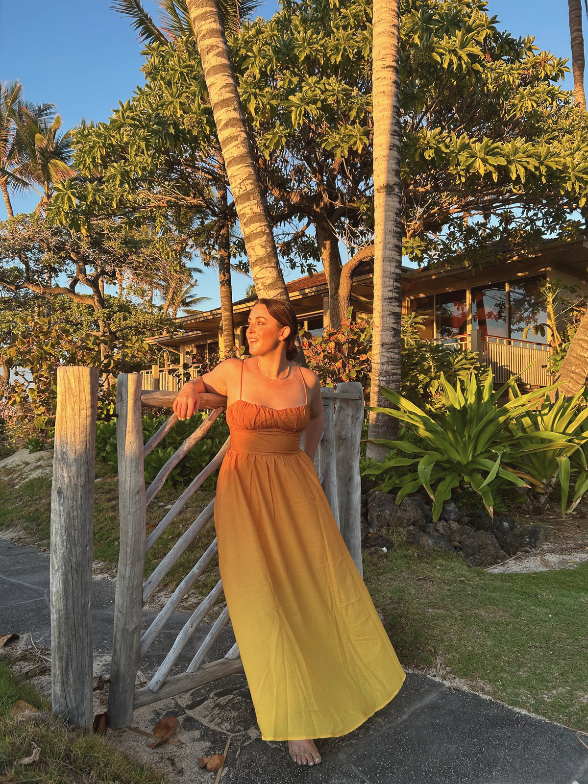 Wailea Sunset Ombre Maxi Dress - Orange - FINAL SALE