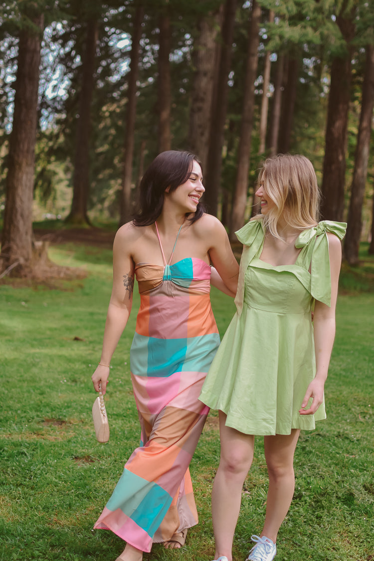 Walking Down the Aisle Lime Mini Dress - FINAL SALE