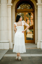 Eliza White Eyelet Midi Dress - FINAL SALE