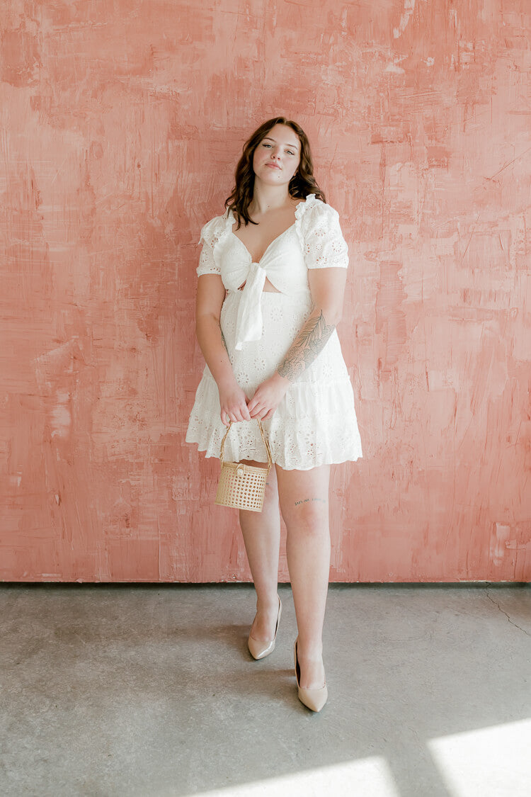 Lottie Eyelet Mini Dress - FINAL SALE
