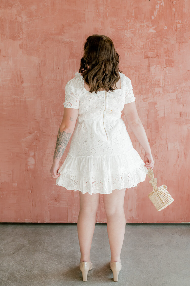 Lottie Eyelet Mini Dress - FINAL SALE