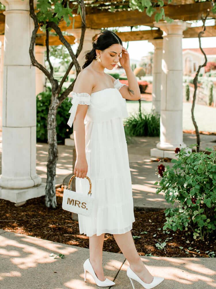 Hayley Off-the-Shoulder Ruffle Tiered Mini Dress - FINAL SALE
