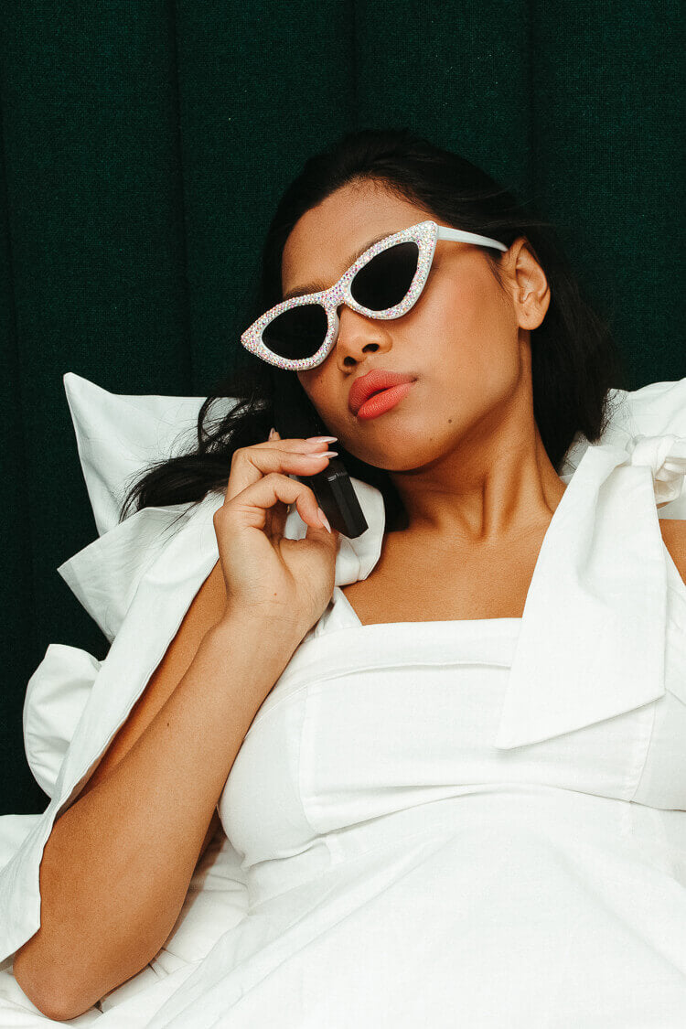 Rhinestone Cat Eye Sunglasses