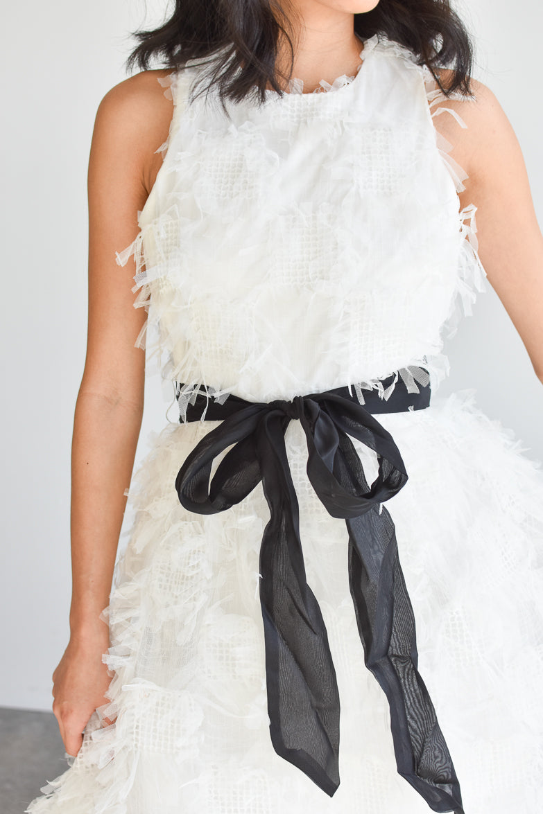 Audrey 3D Fringe Maxi Dress