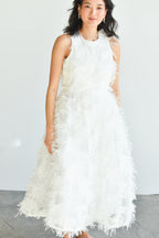 Audrey 3D Fringe Maxi Dress