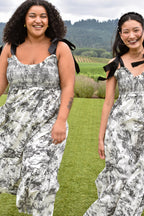 Beatrice Black and White Toile Maxi Dress - FINAL SALE