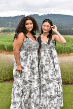 Beatrice Black and White Toile Maxi Dress - FINAL SALE