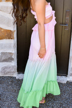 Byron Bay Ombre Cutout Maxi Dress