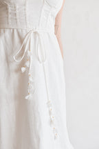 Chiara White Bustier-Style Midi Dress
