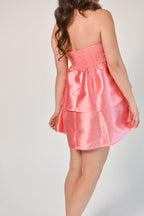 City Lights Tiered Mini Dress - Pink
