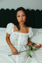 Brigitte Linen Midi Dress - Bouquets - FINAL SALE