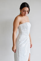Darlington White Corset Midi Dress - FINAL SALE