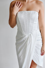 Darlington White Corset Midi Dress - FINAL SALE