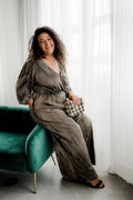 Elenora Metallic Wrap Jumpsuit