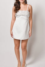 Happily Ever After White Sequin Mini Dress