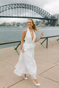 Harbour Plunge Maxi Dress - White - FINAL SALE