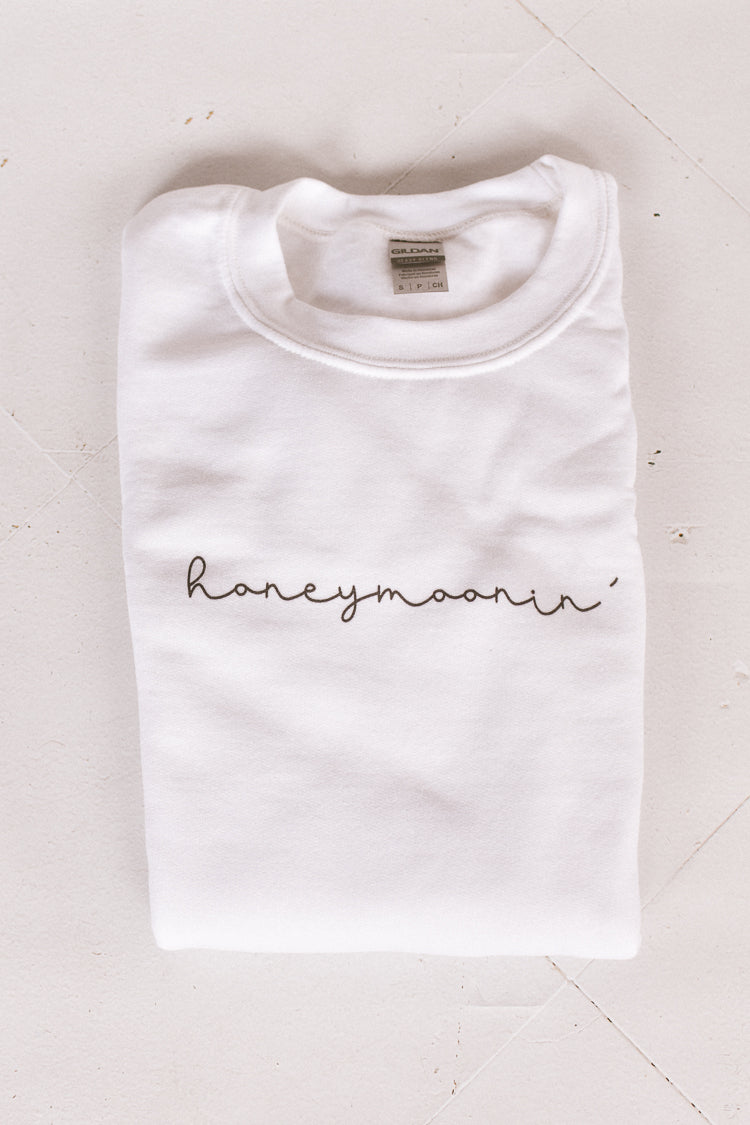 Honeymoonin' White Sweatshirt