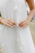 Isla 3D Floral Midi Dress - Cream - FINAL SALE