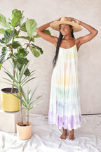 Island Time Rainbow Tie Dye Maxi Dress