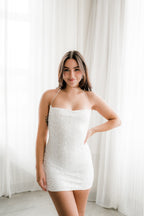 Kendra White Sequin Mini Dress - FINAL SALE