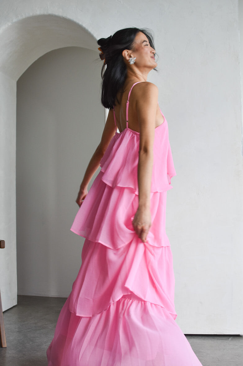Lyon Rosette Maxi Dress