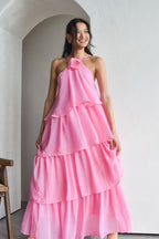 Lyon Rosette Maxi Dress