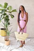 Margarita Pink Crochet Cutout Mini Dress - FINAL SALE