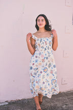 Milos Graphic Print Midi Dress
