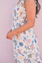 Milos Graphic Print Midi Dress